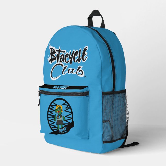 Sac À Dos Imprimé Bleu blanc (Coin arrière droit)