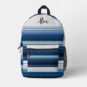 Sac À Dos Imprimé Bleu blanc et gris