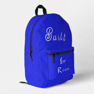 Sac À Dos Imprimé Bleu Élégant Construit pour Errer Découpe Couture