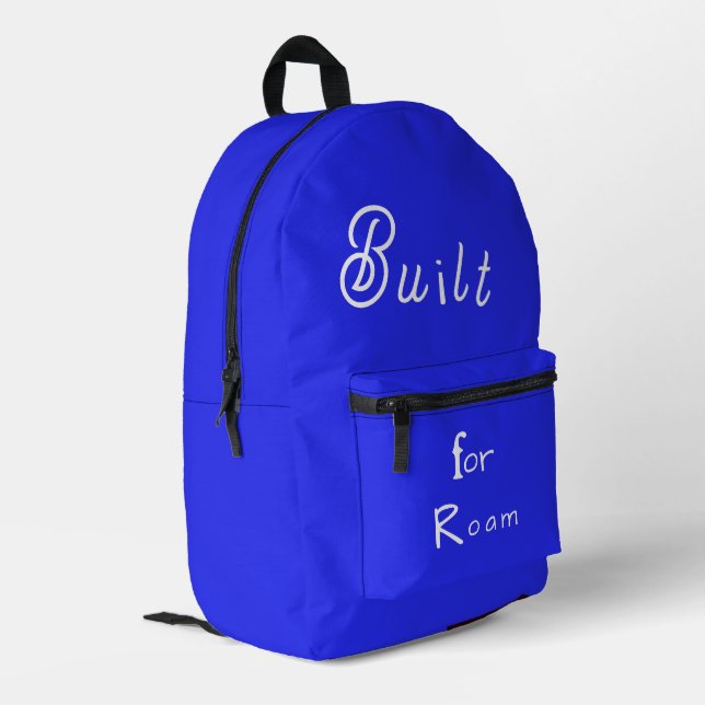 Sac À Dos Imprimé Bleu Élégant Construit pour Errer  Découpe Couture (Coin arrière gauche)