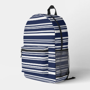 Sac À Dos Imprimé Bleu et blanc de la marine