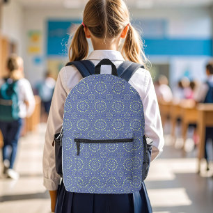 Sac À Dos Imprimé Bleu et Vert Moderne Motif