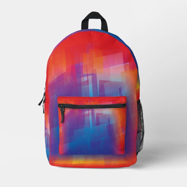 Sac À Dos Imprimé Bleu rouge (Recto)