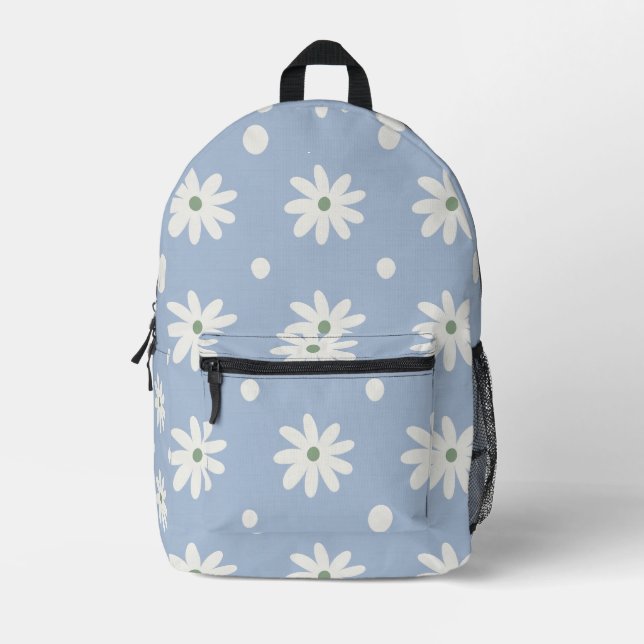 Sac À Dos Imprimé Bleuet Charmant et pois (Recto)