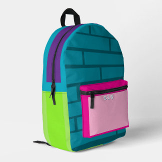 Sac À Dos Imprimé Bloc de couleur Motif Brique Coloré Retour à l'éco
