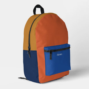 Sac À Dos Imprimé Bloc de couleur personnalisé avec nom
