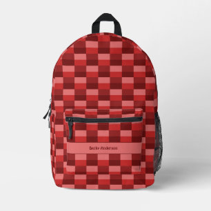 Sac À Dos Imprimé Blocs de couleur nuances rouges