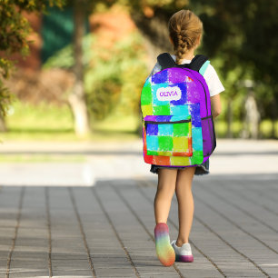 Sac À Dos Imprimé Blocs de crayons personnalisés pour enfants