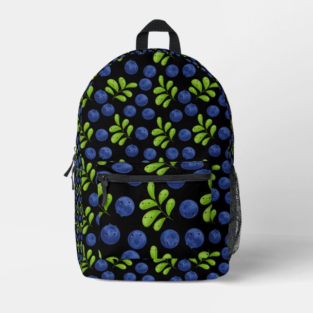 Sac À Dos Imprimé Blueberry Bliss : Fruit Motif Design (Recto)
