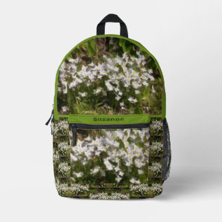 Sac À Dos Imprimé Bluets Tiny Flowers Peinture à l'huile Personnalis
