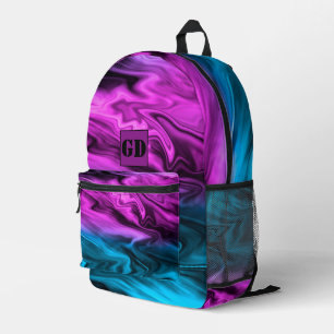 Sac À Dos Imprimé Blurred arrière - plan à la mode pourpre et bleu