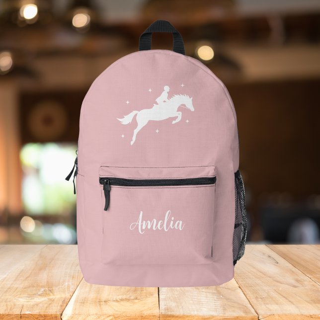 Sac À Dos Imprimé Blush Rose Moderne Équitation Équestre (Créateur téléchargé)