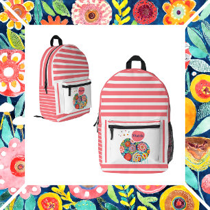 Sac À Dos Imprimé Boho abstrait design floral