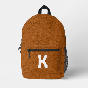 Sac À Dos Imprimé Boho Rustique Bois texturé brun personnalisé