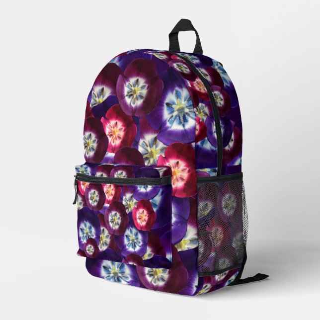 Sac À Dos Imprimé Boîte cadeau Tulipes Violettes (Coin arrière droit)