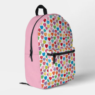 Sac À Dos Imprimé bonbons colorés motif de coeur de la Saint-Valenti