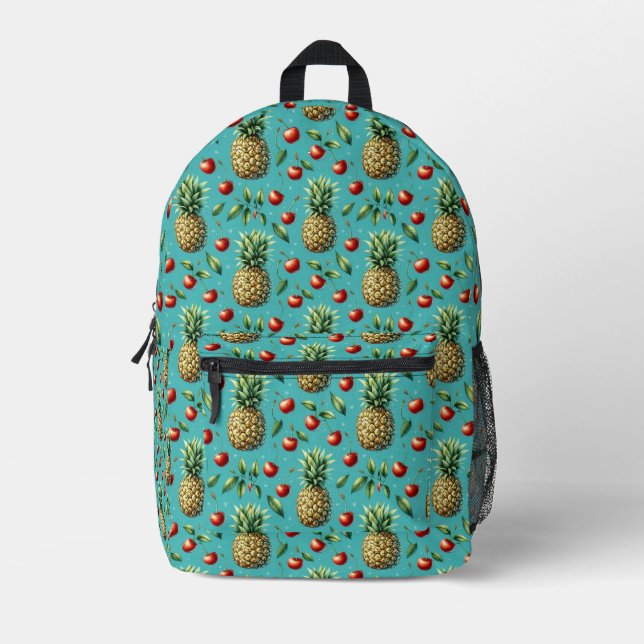 Sac À Dos Imprimé Bonheur Ananas Cerise (Recto)