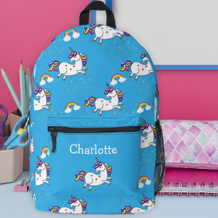 Sac À Dos Imprimé Bonne licorne dans le ciel bleu