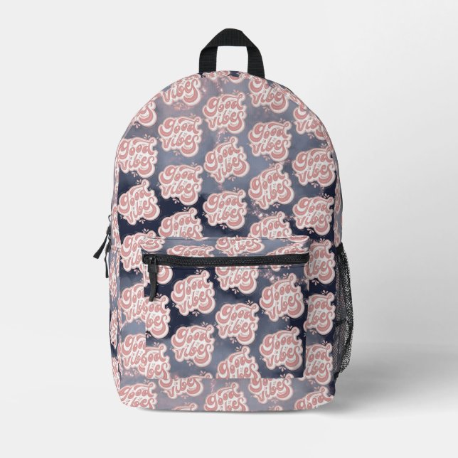 Sac À Dos Imprimé Bonne Vibration (Recto)