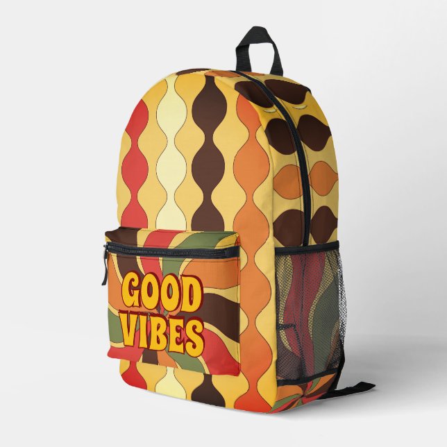 Sac À Dos Imprimé Bonnes Vibes Rétro Fun Throwback  (Coin arrière droit)