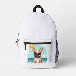 Sac À Dos Imprimé Bouledogue français en vacances