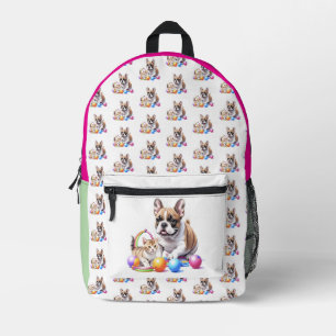 Sac À Dos Imprimé Bouledogue français French Bulldog avec chat