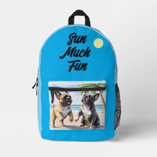 Sac À Dos Imprimé Bouledogues français Plage Bouledogue Français