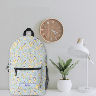 Sac À Dos Imprimé Bouteille Papillon bleu Personnalisé
