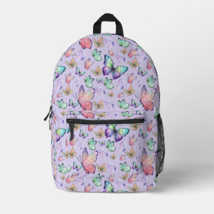 Sac À Dos Imprimé Bouteilles d'aquarelle Motif sans couture violet