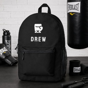 Sac À Dos Imprimé Boxer Glove Modern Black Name Boxer