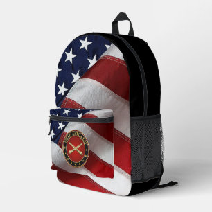 Sac À Dos Imprimé Branche de l'artillerie de campagne Insigne Éditio