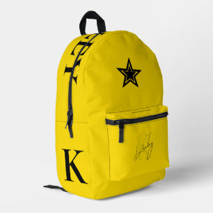 Sac À Dos Imprimé Bright Back to School Yellow Monogram Star
