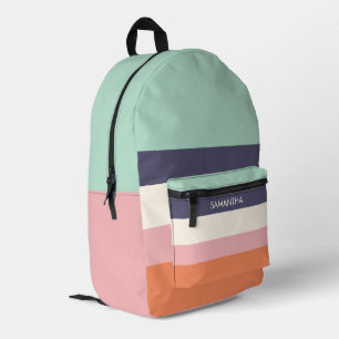 Sac À Dos Imprimé Brochure de menthe Blocs de couleurs modernes Bloc