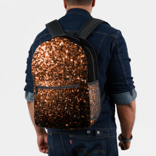 Sac À Dos Imprimé Bronze brun faux parties scintillant scintillants