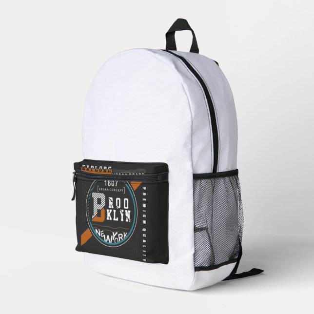Sac À Dos Imprimé Brooklyn new york (Coin arrière droit)