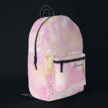 Sac À Dos Imprimé brosse traits et gribouillis motif rose<br><div class="desc">sac à dos</div>