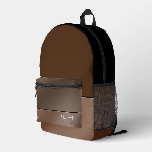 Sac À Dos Imprimé Brown d'affaires moderne et chic (Coin arrière droit)