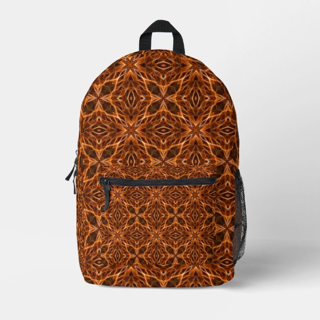 Sac À Dos Imprimé Brown Kaleidoscope Mandala Motif (Recto)