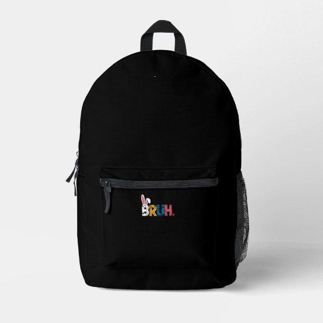 Sac À Dos Imprimé Bruh Bunny Pâques mignonne mème pour les enfants _ (Recto)