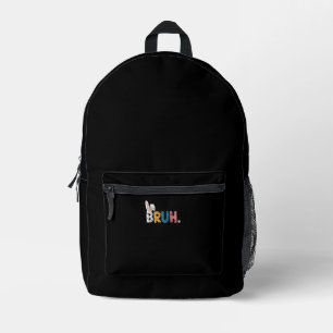 Sac À Dos Imprimé Bruh Bunny Pâques mignonne mème pour les enfants _