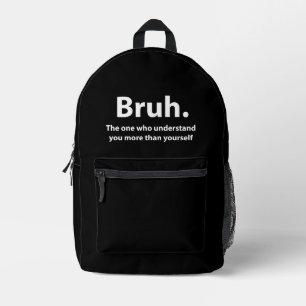 Sac À Dos Imprimé Bruh Typographie Bruh