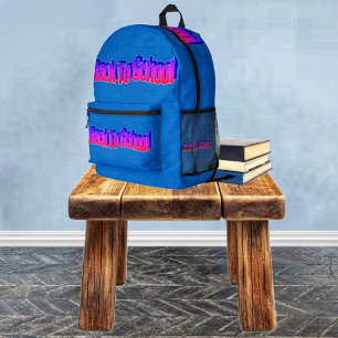 Sac À Dos Imprimé BTS-Rouge-Bleu