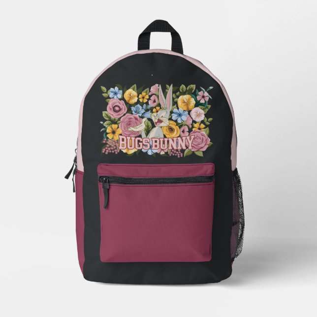 Sac À Dos Imprimé BUGS BUNNY™ Broderie Florale Graphique (Recto)