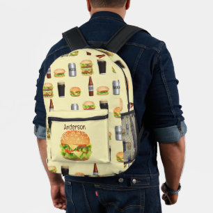 Sac À Dos Imprimé Burgers et bière