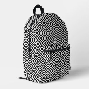 Sac À Dos Imprimé BW Motif bloc symbole Aztec