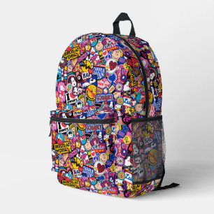 Sac À Dos Imprimé cacahuètes   Motif de patchs Mixtape