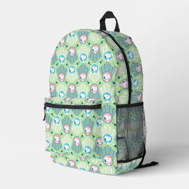 Sac À Dos Imprimé cacahuètes | Snoopy Mint Green Deco Dreams Motif (Coin arrière droit)