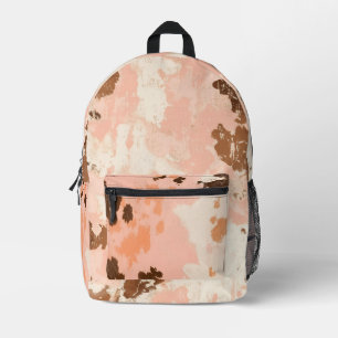 Sac À Dos Imprimé Cachet à dos de vache rose et blanche