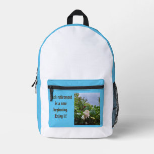 Sac À Dos Imprimé cadeau de retraite rose blanche