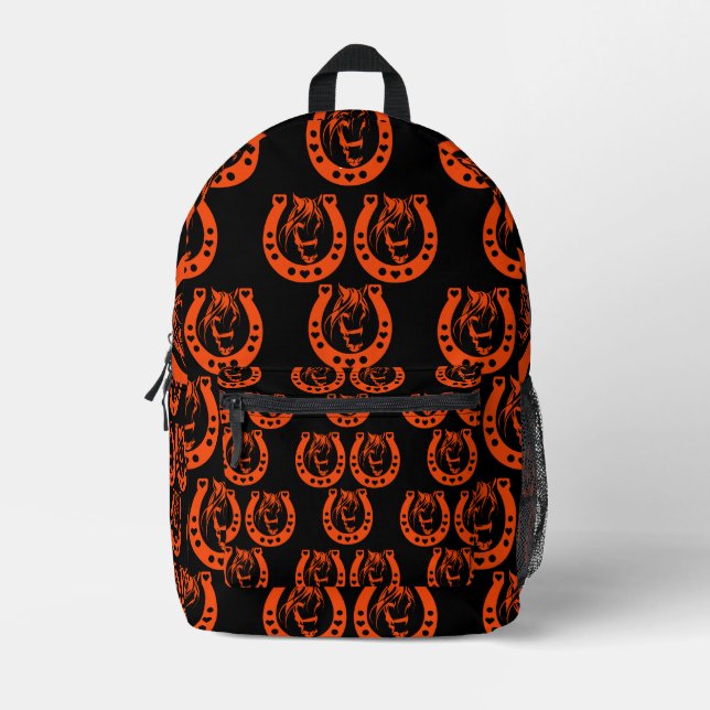 Sac À Dos Imprimé Cadeau équestre à cheval (Recto)